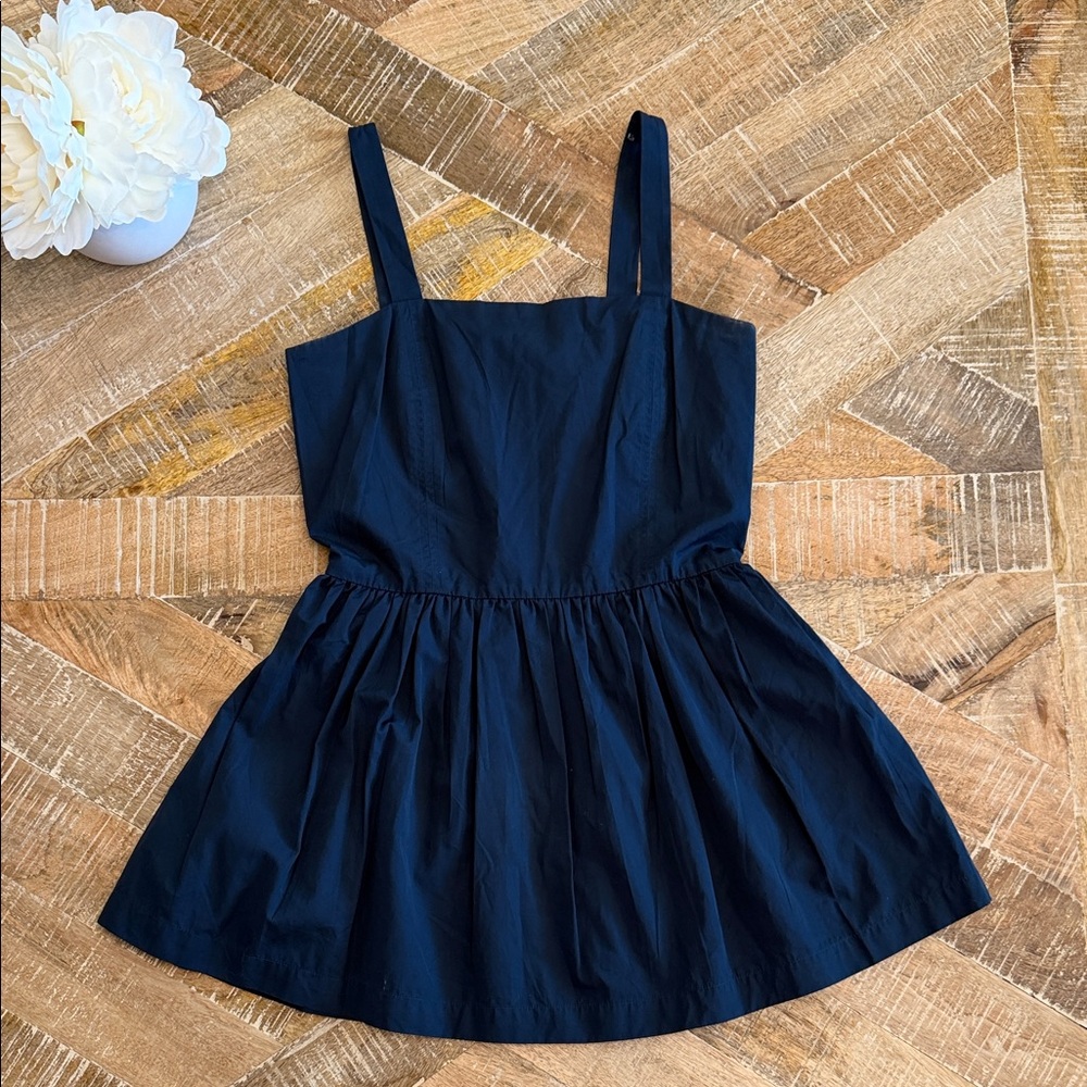 ANN MASHBURN Navy Square-Neck Mini Dress Fit & Flare 🔥